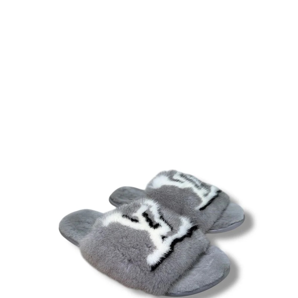 Louis Vuitton Homey Flat Mink Fur Mules Slippers